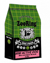 ZooRing Mini Active Dog (Мини Актив Дог)  мясо молодых бычков  и рис. 24/12 , 10 кг