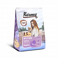 Karmy киттен сухой корм для котят, беременных и кормящих кошек индейка 1,5 кг