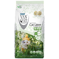 VAN CAT Natural 20 кг комкующийся наполнитель для кошачьих туалетов 100 % натуральный, без пыли