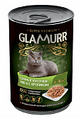 Glamurr Сочные кусочки мяса в желе с Кроликом 420 г для взрослых кошек