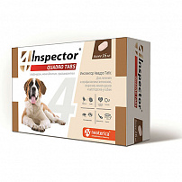 INSPECTOR Quadro Tabs более 16 кг таблетка от внешних и внутренних паразитов для собак