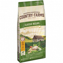 COUNTRY FARMS 12 кг классический сухой корм полнорационный для взрослых собак с высоким содержанием курицы
