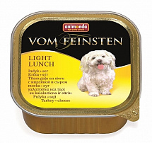 ANIMONDA VOM FEINSTEN LIGHT LUNCH 150 г консервы для собак облегченное меню индейка сыр для собак ламистер 1х22
