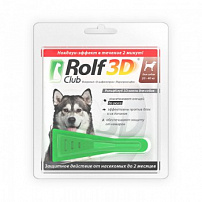 Рольф Клуб (Rolf club) 3D Капли от блох и клещей для собак 20-40 кг