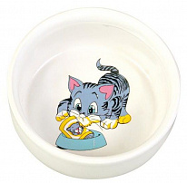 Trixie (Трикси) миска для кошек "Кошка с миской", керамика 0,3 л 11 см