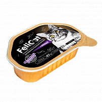 FeliCat ламистер 95 г влажный стерилизованный мясосодержащий корм для кошек с курицей 1х12