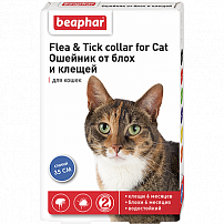 BEAPHAR Flea & Tick collar for cat 35 см ошейник для кошек от блох и клещей синий