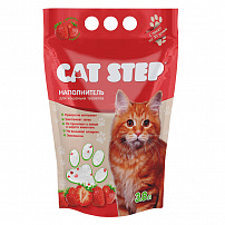 Cat Step Наполнитель силикагель с ароматом клубники 1,67кг*3,8л