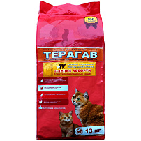 ТЕРАГАВ сухой корм для стерилизованных кошек Мясное ассорти