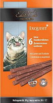 EDEL CAT 6 шт лакомство для кошек колбаски с ягненком и индейкой