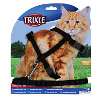 Trixie (Трикси) шлейка с поводком для крупных кошек 34-57 см / 13 мм