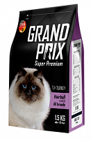 GRAND PRIX Hairball Control сух.д/кошек для выведения шерсти из желудка Индейка 1,5кг