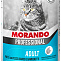 1262/325 Morando Professional Консервированный корм для кошек паштет с белой рыбой и креветками, 400г, жб *24