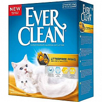 Ever Clean Litter free Paws комкующийся наполнитель для идеально чистых лап для кошек 6л (оранжевая полоса)