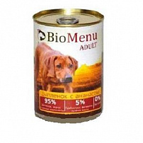 Biomenu (био меню) adult консервы для собак цыпленок с ананасами 95%-мясо 410 г