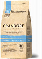 Grandorf (Грандорф) White Fish & Rice Adult Indoor для взрослых домашних КОШЕК белая рыба с бурым рисом (голубая полоса) 2 кг Grandorf (Грандорф) White Fish & Rice Adult Indoor для взрослых домашних КОШЕК белая рыба с бурым рисом (голубая полоса) 2 кг
