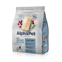 ALPHAPET SUPERPREMIUM MONOPROTEIN 400 гр сухой корм для взрослых кошек из белой рыбы 