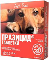 Празицид таблетки антигельминт для собак 6 таблеток