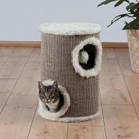 Trixie (Трикси) домик для кошек "Башня" коричнево-бежевый 33х50 см