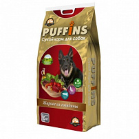 PUFFINS 15кг Корм сухой для собаки Жаркое из говядины