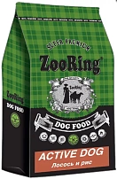 ZooRing Active Dog (Актив Дог)  Лосось  и рис. 10 кг без пшеницы.
