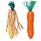 Trixie (Трикси) набор игрушек для грызунов "Морковь и Кукуруза", сизаль 15 см, 2 шт в упаковке