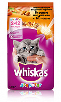 Whiskas сухой корм для котят подушечки молочные индейка/ морковь 1.9 кг
