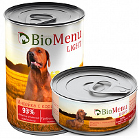 Biomenu (био меню) light консервы для собак индейка с коричневым рисом 93%-мясо 100 г