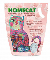 HOMECAT Роза 3,8 л силикагелевый наполнитель для кошачьих туалетов с ароматом розы