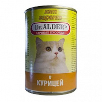 Dr. ALDER`S Кэт Гарант 415 г консервы для кошек сочные кусочки в соусе курица 1х24
