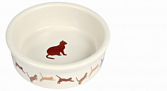 Trixie (Трикси) миска для кошек с рисунком "Кошка", керамика 0,25 л 11 см