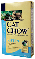 Кет чау (cat chow) kitten с курицей для котят 400 г
