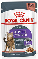 ROYAL CANIN APPETITE CONTROL CARE 85 г пауч соус влажный корм для взрослых кошек предрасположенных к набору лишнего веса 1х12