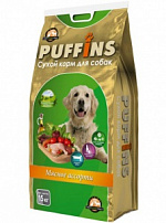 PUFFINS 15кг Корм сухой для собак Мясное ассорти