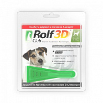 Рольф Клуб (Rolf club) 3D Капли от блох и клещей для собак 4-10 кг