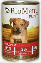 Biomenu (био меню) puppy консервы для щенков говядина 95%-мясо 410 г