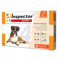 INSPECTOR Quadro С 25-40 кг капли от внешних и внутренних паразитов для собак