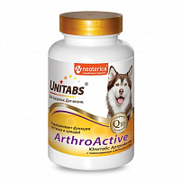 Unitabs ArthroActive c Q10 витамины Юнитабс для собак при болезнях суставов 100 таб.