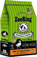 Zooring ADULT CAT DUCK&Rosehip (Утка с шиповником) 10 кг