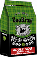 ZooRing Adult Dog 25/13 сухой корм для собак с хондрозащитными агентами Телятина и рис 10 кг