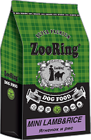 ZooRing mini lamb&rice беззерновой сухой корм для собак мини пород ягненок и рис 10 кг