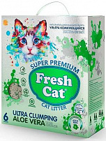 Fresh Cat Aloe vera 6л 5,16кг комкующийся наполнитель экстра белая глина для кошачьих туалетов с ароматом 1х3 Fresh Cat Aloe vera 6л 5,16кг комкующийся наполнитель экстра белая глина для кошачьих туалетов с ароматом 1х3