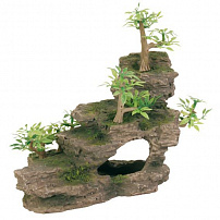 Trixie (Трикси) грот "Каменная лестница с растениями" пластик 19,5 см