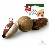 GiGwi (Гигви) игрушка для собак барсук с 2-мя пищалками