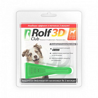 Рольф Клуб (Rolf club) 3D Капли от блох и клещей для собак 10-20 кг