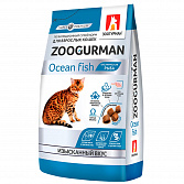 Зоогурман Океаническая рыба 350 гр сухой корм для взрослых кошек 
