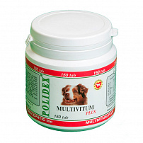 Полидекс (Polidex) Multivitum plus Мультивитум плюс комплекс для щенков и собак 150 таб